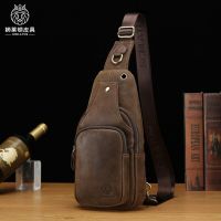2023 New Mens Chest Bag side bag for men Luxury cowhide sling bag Crossbody Bag Multi functional Shoulder Bag Casual Handbag