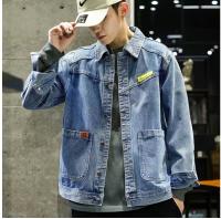 Coolman   เสื้อแจ็คเก็ตยีนส์ แขนยาว สีพื้น กระดุมหน้า แฟชั่น ดีไซน์สวยเก๋ รุ่น 2500