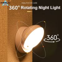 C2 360° Rotate Led Human Body Sensor Light Wireless Usb Charging Night Light Magnetic on Wall Lamp for Bedroom Closet Home decor