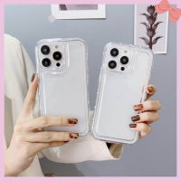 เคสไอโฟน 11 เคสใสกันกระแทก เคสนิ่ม เคส For iPhone 14 14Promax 11 12 13 Pro Max  6 S 7 8 Plus + X XR XS Max SE 2020 โปร่งใสขอบซิลิโคนอ่อนนุ่ม