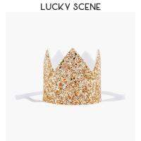 Shiny Glitter Felt Crown Birthday Hat Kids Pets Adults Birthday Party Accessories Solid Gold Silver One Size Fits All S00204