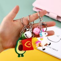 【YF】 2023 Creative simulation food keychain pendant PVC soft glue burger French friends toy key chain gift