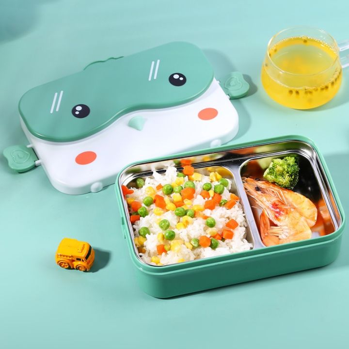 stainless-steel-tableware-thermal-lunch-box-for-meal-student-school-bento-box-cute-owl-cartoon-cutlery-set-storage-for-kids-normal-shipment