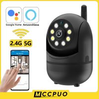 Mccpuo 3MP 5G WIFI Camera AI Auto Tracking Indoor Home Security Surveillance Camera Full Color Night Vision Baby Monitor Alexa