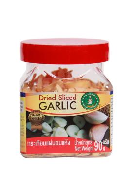 กระเทียมแผ่นอบแห้ง เพื่อสุขภาพ เครื่องเทศ 100% Dried Sliced Garlic 90 g