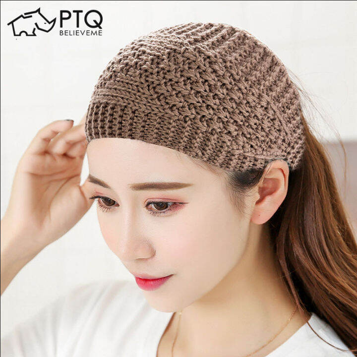 Knitted Wool Wide-brimmed Headband Korean Style Ear Protector Woolen ...