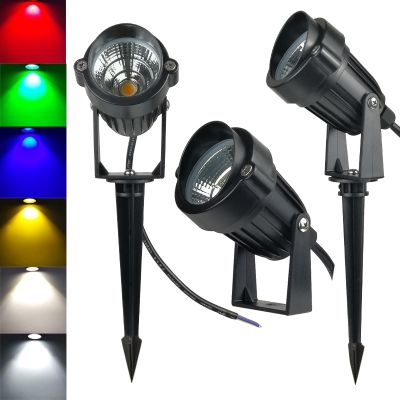 new 5W Waterproof Lights LED Lawn Lamp DC12V Landscape Spot Light IP65 110V 220V Outdoor Lighting Lamps Spike Light For Garden Power Points  Switches