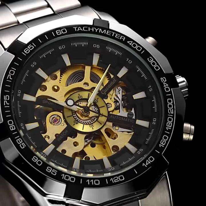 Jam Tangan Gutuo Genuine Jam Mekanikal Men 'S Watch Automatik Penuh