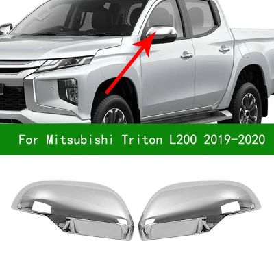 Car Chrome Rear View Rearview Side Glass Mirror Cover Trim Frame Side Mirror Caps for Mitsubishi Triton L200 2019-2021