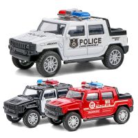 11CM Kids Alloy Police Car Toy Model 1:43 Scale Pull Back Diecast Simulation Off-road Vehicle Collection Gifts for Children Boys Die-Cast Vehicles