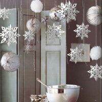 6Pcs/Set 3D 6Pcs/Set Christmas Decor Snowflake Party Ornaments Hanging Hollow 3D Cardboard NEW