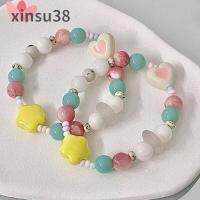 XINSU38สร้อยข้อมือเครื่องประดับอัญมณีโดพามีนสำหรับผู้หญิงสร้อยข้อมือเครื่องรางรูปดาวมีบุคลิกที่เป็นที่รักของสร้อยข้อมือรูปหัวใจ