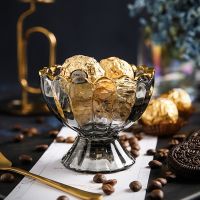 Creative Flowers Transparent Glass Thickened Cold Drink Juice Ice Cream Bowl Dessert Salad Milkshake Cup High Quality Home Bowl