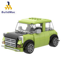 MOC Mr. Beans Green Mini Car Building Blocks Series Figures Bricks Model Educational with Brands Birthday Toy Children