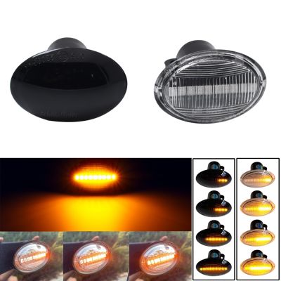 ✁✑♚ 2Pcs Dynamic Turn Signal LED Side Marker Light For Maserati GranCabrio Granturismo Quattroporte For Fiat 500 Lancia Ford Alfa 4C