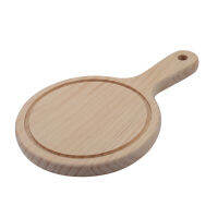 Wooden Pizza Board Round With Hand Pizza Baking Tray Pizza Stone Cutting Board Platter Pizza Cake Bakeware Tools 6inch