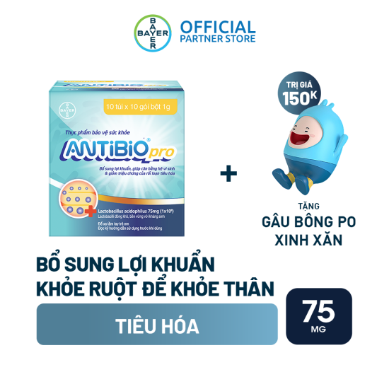 Thực phẩm bảo vệ sức khoẻ bổ sung lợi khuẩn antibio pro 100 gói - ảnh sản phẩm 1