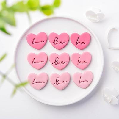 Valentines Day Love Cookie Mold Creative Expression Sugar Mini Die Heart Shaped Tipping Baking Tool DIY H9G0