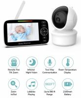 4.3นิ้ว IPS หน้าจอไร้สาย PTZ Video Baby Monitor Intercom Baby Nanny กล้องวงจรปิด VOX การตรวจสอบอุณหภูมิ Babysitter