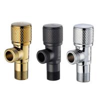 G1/2 New Brass Toilet Bathroom Water Heater Angle Valve Gold/Black Thick Wear-resistant Cold And Hot Universal Triangle Valve