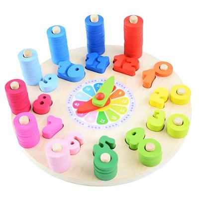 Clock Puzzle for Toddlers Wooden Clock Learning for Kids Preschool Toddler Montessori Toys for Boys Girls Early Education of Time Telling classical