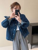 Hot sale 2023 High quality new style Asi studios Korean version retro lapel loose denim jacket women spring summer