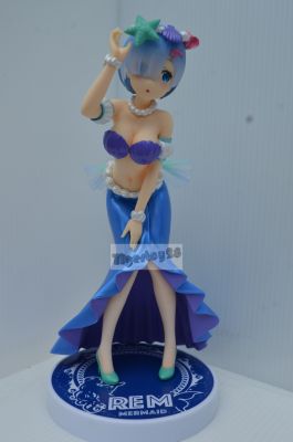 ฟิกเกอร์แท้ ไม่มีกล่อง สภาพสวย ตัวโชว์ไม่มีกล่อง Re Zero Kara Hajimeru Isekai SSS Figure Rem Litttle Mermaid Princess รูปถ่ายจริงจากทางร้าน สูง 18 เซนต์ ไม่มีตำหนิ