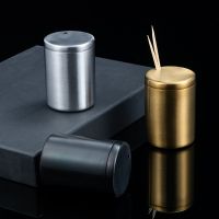 1pc Stainless Steel Toothpick Container Toothpick Box Toothpick Storage Box Household Restaurant Toothpick Bucket Large Capacity