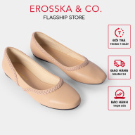 Giày búp bê Erosska thời trang mũi vuông phối dây đan chéo phong cách trẻ thumbnail