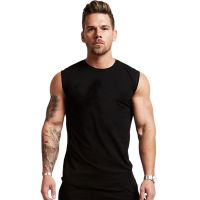 Gym Tank Top Men Fitness Bodybuilding Workout Cotton Sleeveless shirt New Male Summer Casual Singlet Solid Vest Tops Undershirt