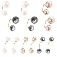 12Pcs Pearl Brooch Elegant Double Artificial Pearl Safety Pin 2 Fashion Styles Sweater Shawl Safety Clip for Women Girls