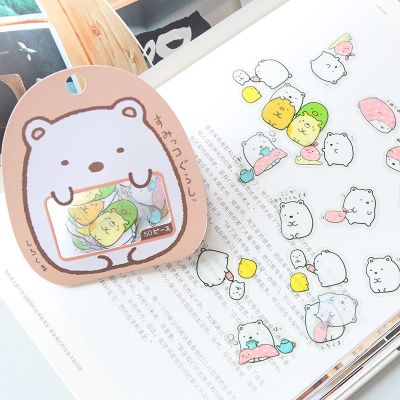 [ใหม่] 50ชิ้น/แพ็ค Kawaii สติกเกอร์ DIY น่ารักการ์ตูนพีวีซีสติกเกอร์น่ารักแมวหมีสติ๊กเกอร์สำหรับตกแต่งไดอารี่