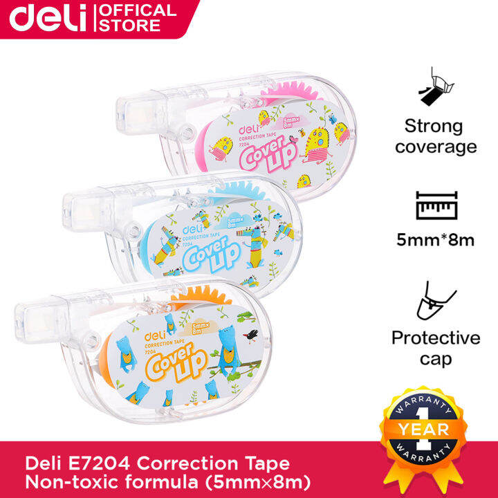 Deli Correction Tape NonToxic Formula For School Supplies Correction