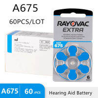 60ชิ้น RAYOVAC พิเศษสังกะสีอากาศเครื่องช่วยฟังแบตเตอรี่1.45โวลต์ A675 675 PR44แบตเตอรี่