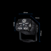 ไฟดิสโก้ RGB LED เลเซอร์เวทีลำแสงไฟเสียงเปิดใช้งานพรรคดีเจไฟที่มีแฟลช S Trobe ผล Usb พลังงานโปรเจคเตอร์โคมไฟ
