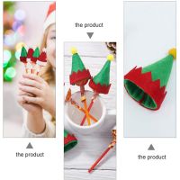 48Pcs Mini Hat Lollipop Top Topper Cover Merry Wine Bottle Protection Cap