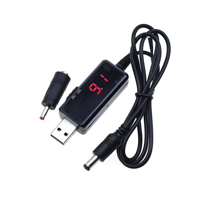 USB Boost Converter DC 5V to 9V 12V USB Step-up Converter Cable +  3.5x1.35mm Connecter For Power Supply/Charger/Power Converter