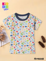 KiddeeCrew เสื้อแขนสั้นเด็กผู้ชายลายรวมสัตว์ animal pattern shirt เหมาะสำหรับอายุ 1-3 ปี