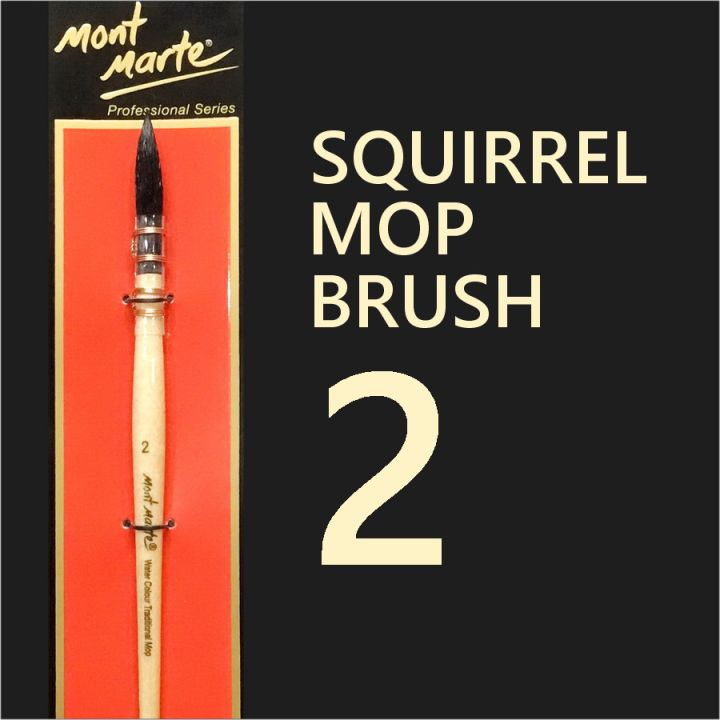 MONT MARTE #2 Squirrel Watercolor Mop Brush