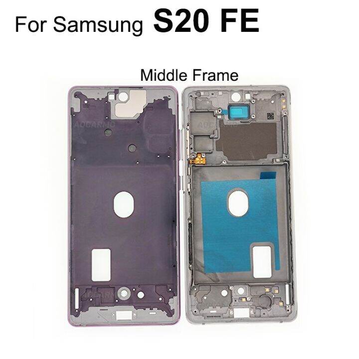 aocarmo-for-samsung-galaxy-s20-fe-g7810-front-lcd-display-middle-frame-chassis-bezel-plate-with-buttons-replacement-part