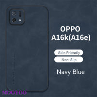 เคส  OPPO A16k A16e กรณีโทรศัพท์อ่อนป้องกันกล้องเปลือกแกะปกหรูหราปลอกหนังแท้สำหรับ OPPO CPH2349 CPH2421