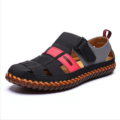 Y75 Designer Sandals Men Shoe Summer Genuine Leather Baotou Handmade Casual Buckle Strap Outdoor Beach Fashion Rubber Slippers