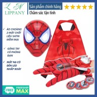 Bộ áo choàng siêu nhân nhện kèm mặt nạ và găng tay cho bé - set 3 món đồ chơi người nhện cho bé thumbnail