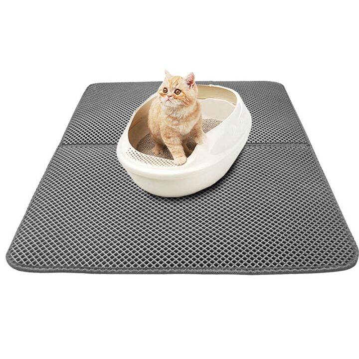 Waterproof Cat Litter Mat EVA Double Layer Litter Box Mat Bottom Non