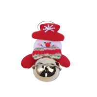 Snowman bell pattern pendant Christmas tree decoration supplies doll size: 7 * 10cm bell size: 5cm