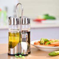 ขวดเครื่องปรุงกล่องสแตนเลส 4PCS SPICE RACK SET ชุดขวดเครื่องปรุง ขวดเครื่องปรุง ชุดพวงเครื่องปรุง 4 ชิ้น ขวดแก้วใส่น้ำมัน ขวดใส่น้ำปลา