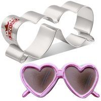 ELEGANT KENIAO Heart Shaped Sunglasses Cookie Cutter - 9 CM - Summer Biscuit Fondant Pastry Bread Mold - Stainless Steel
