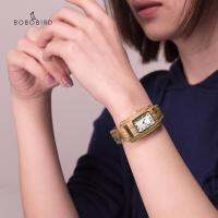 BOBO นาฬิกาไม้นกสำหรับผู้หญิงหรูหรา Relojes Para Mujer ควอตซ์นาฬิกาข้อมือผู้หญิงทำจากไม้กันน้ำสำหรับสุภาพสตรีวีแอล