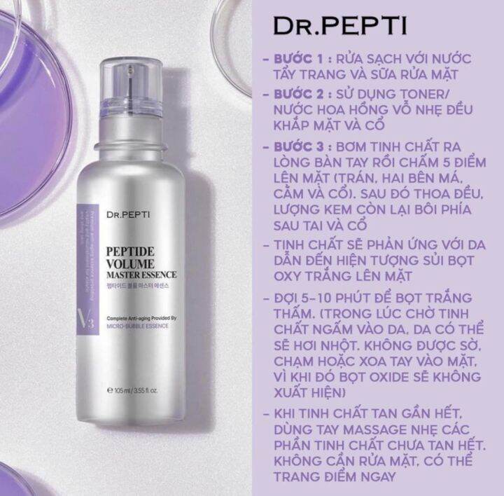 TINH CHẤT DƯỠNG TRẮNG DA DR.PEPTI PEPTIDE VOLUME MASTER ESSENCE - SẢN ...