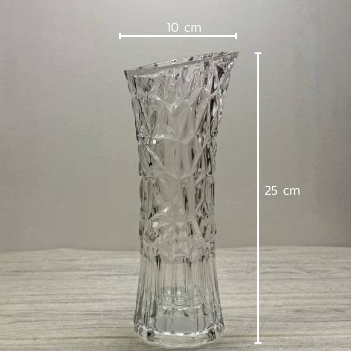 แจกันแก้วสไตล์ยุโรป-european-style-แจกันดอกไม้-แจกันแก้วอย่างหนา-ของแต่งบ้าน